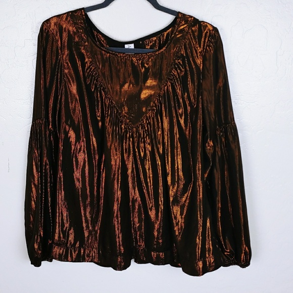 Anthropologie Tops - Anthro Amadi metallic blouse